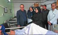 حضور سخنگوی دولت در بیمارستان شهدای هفتم تیر