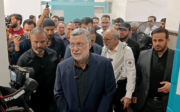 بازدید وزیر بهداشت از بیمارستان موقت ۱۰۰ تختخوابی دانشگاه علوم پزشکی ایران در مصلی تهران
